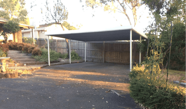 Carport Skillion Roof 6mW x 6m deep x 2.5mH - Shed City